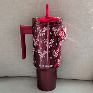 Starbucks Walt Disney World Collab Red Tumbler with Peppermint Mickey Design NEW